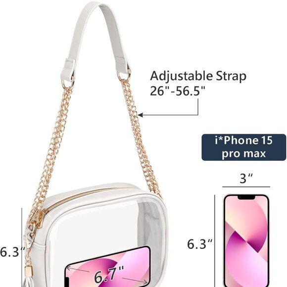 Clear Purses for Women Stadium Clear Bag Crossbody - Picture 2 of 9